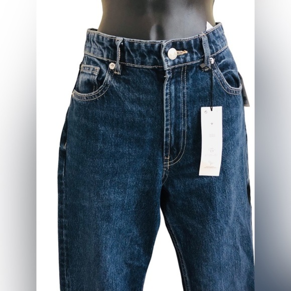 Zara flare leg high rise hi waist‎ hi rise full length jeans size 34/2 new - Picture 9 of 16